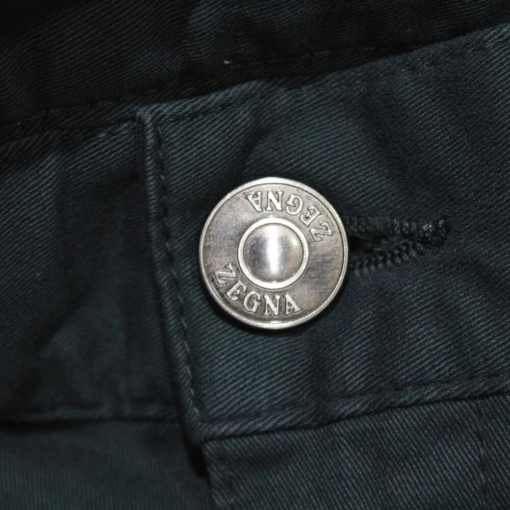 Zegna NWT Roccia 5 Pocket Jean Cut Trousers Size 34 R in Blue Cotton Blend